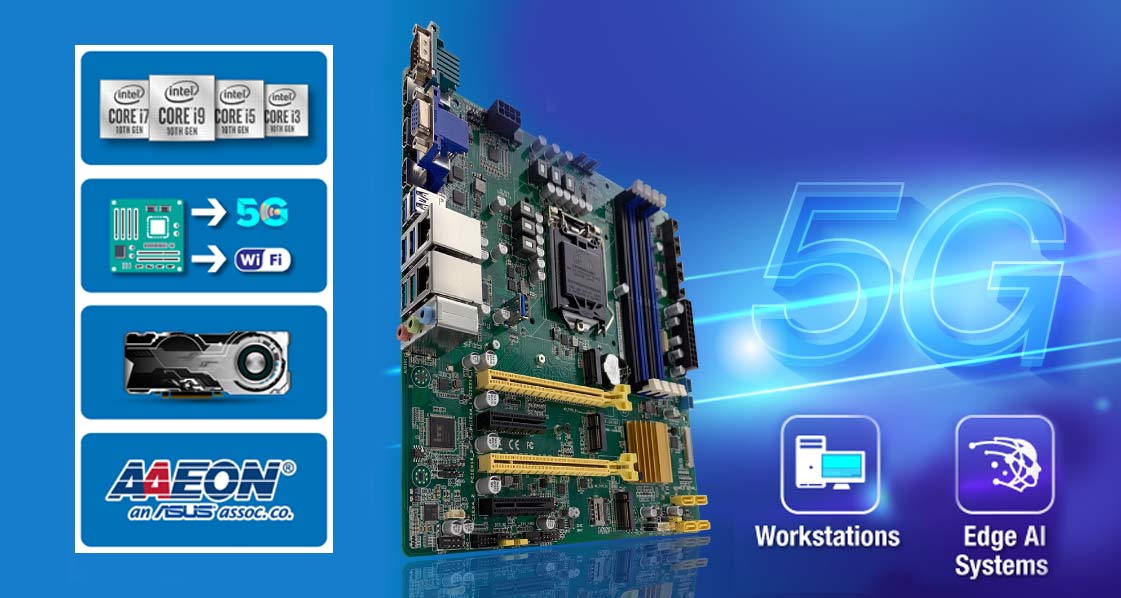 The MAX-Q470A 10th Gen. Core Micro-ATX Motherboard with 5G