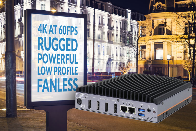 The rugged Nuvo-2700DS for UHD Digital Signage applications